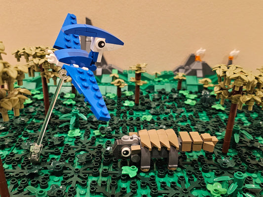 Ankylosaur & Pteranodon