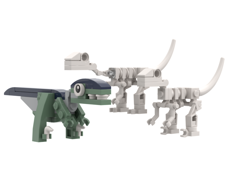 Utahraptor & Skeletal 2in1