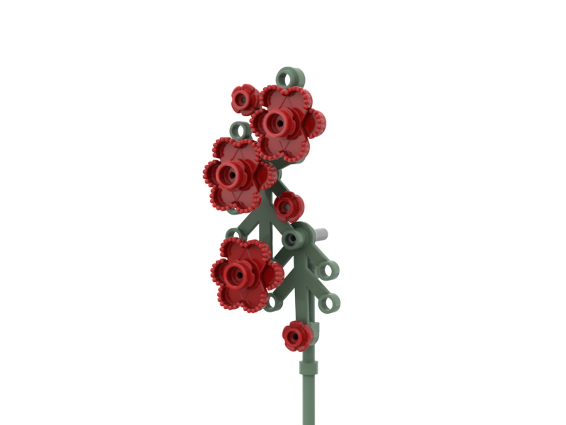 Epaulette Flower Red