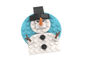 Snowman Ornament Azure Blue