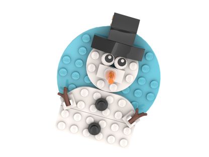 Snowman Ornament Azure Blue