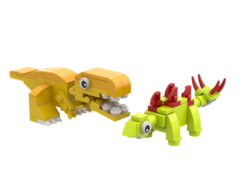 Stegosaurus & T. Rex 2 Pack